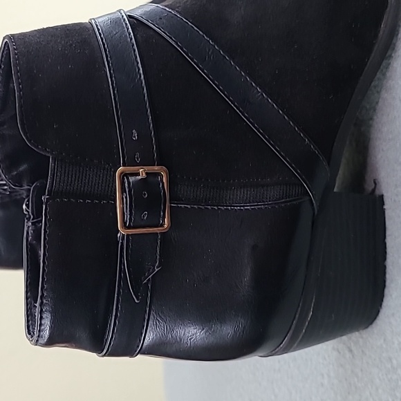 KAREN SCOTT Black Strap Detail Ankle Boots - Size 9.5M - Picture 4 of 12